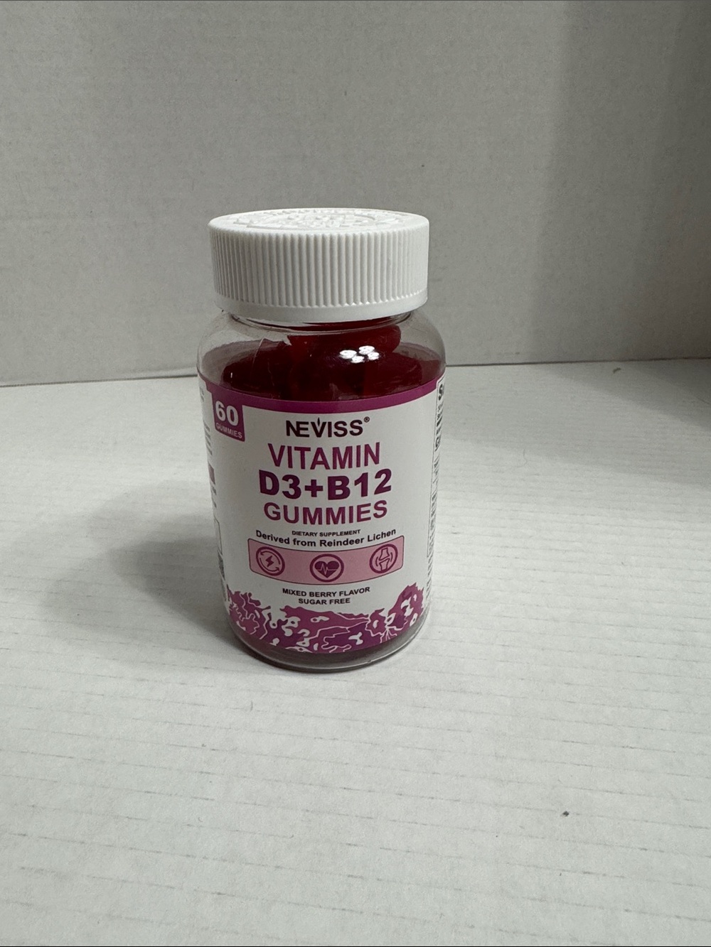 Vitamin D3 + B12 Gummies - Mixed Berry (Pink)